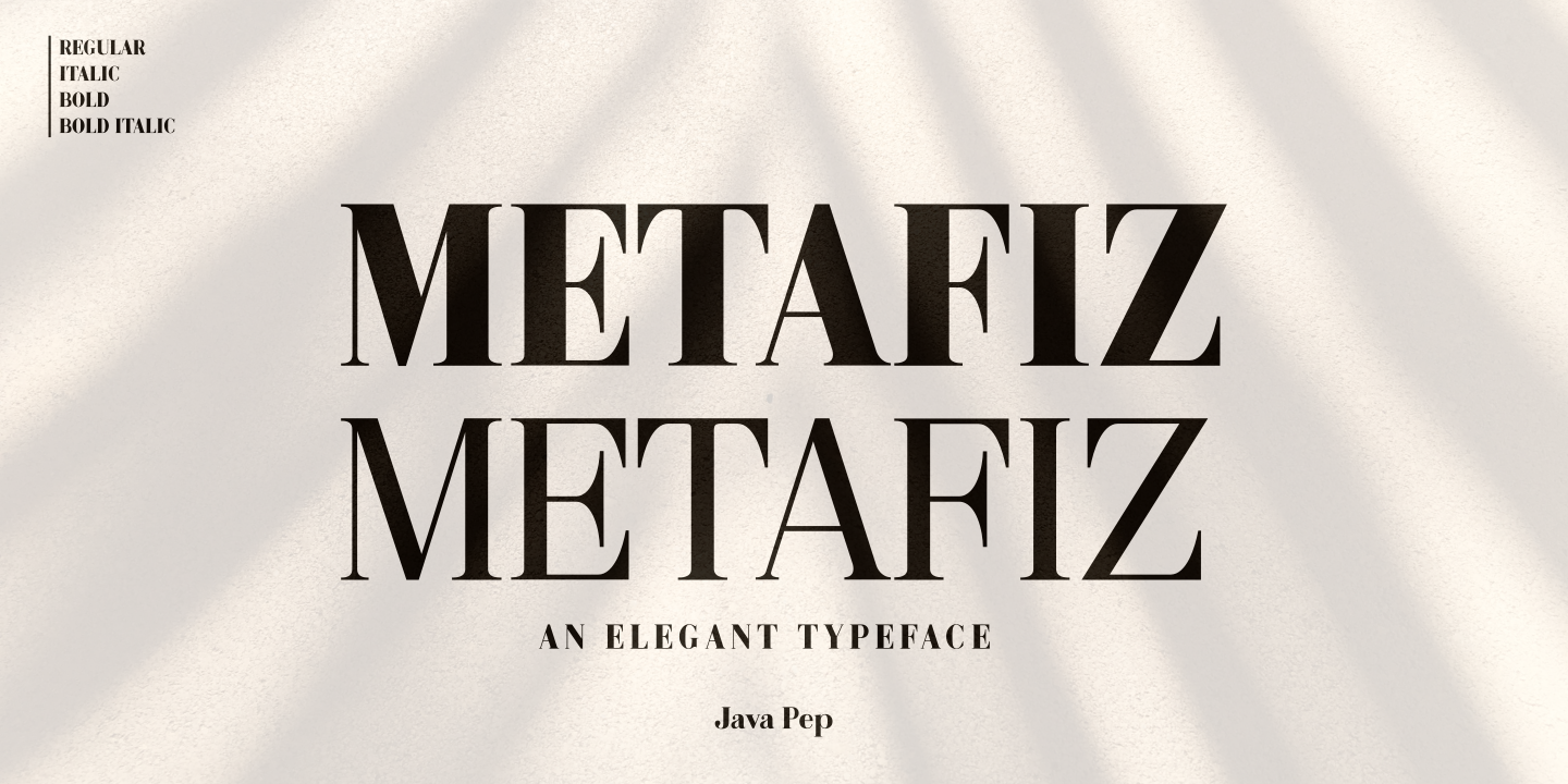 Beispiel einer Metafiz-Schriftart #14